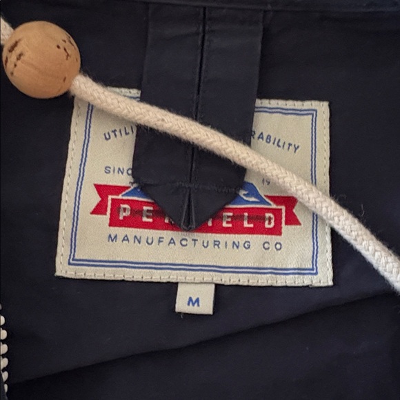 Penfield Navy Hooded Raincoat - Picture 3 of 5